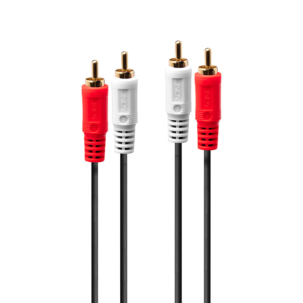 LINDY 2M 2X RCA MALE TO 2X RCA MALE CABLE (35661)
