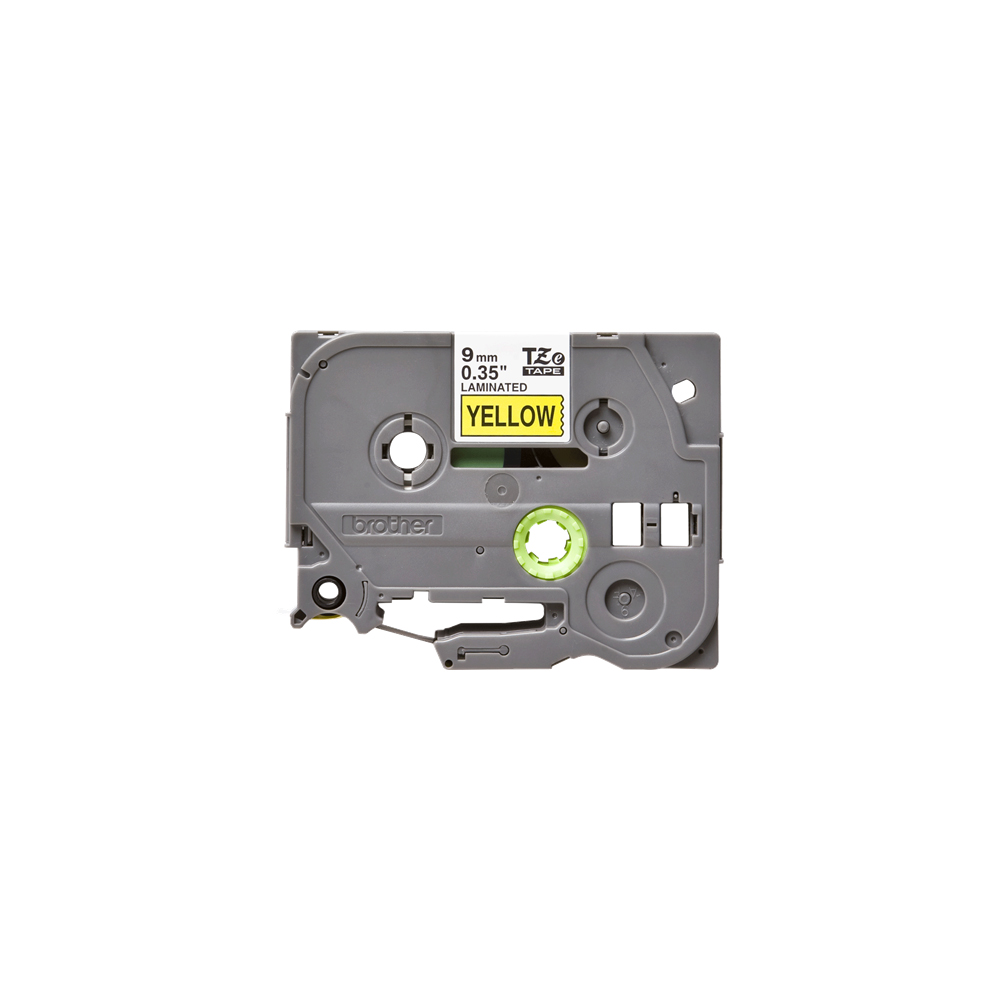 BROTHER TZE-621 LAMINATED TAPE LABEL - BLACK-ON-YELLOW (9MM X 8M)