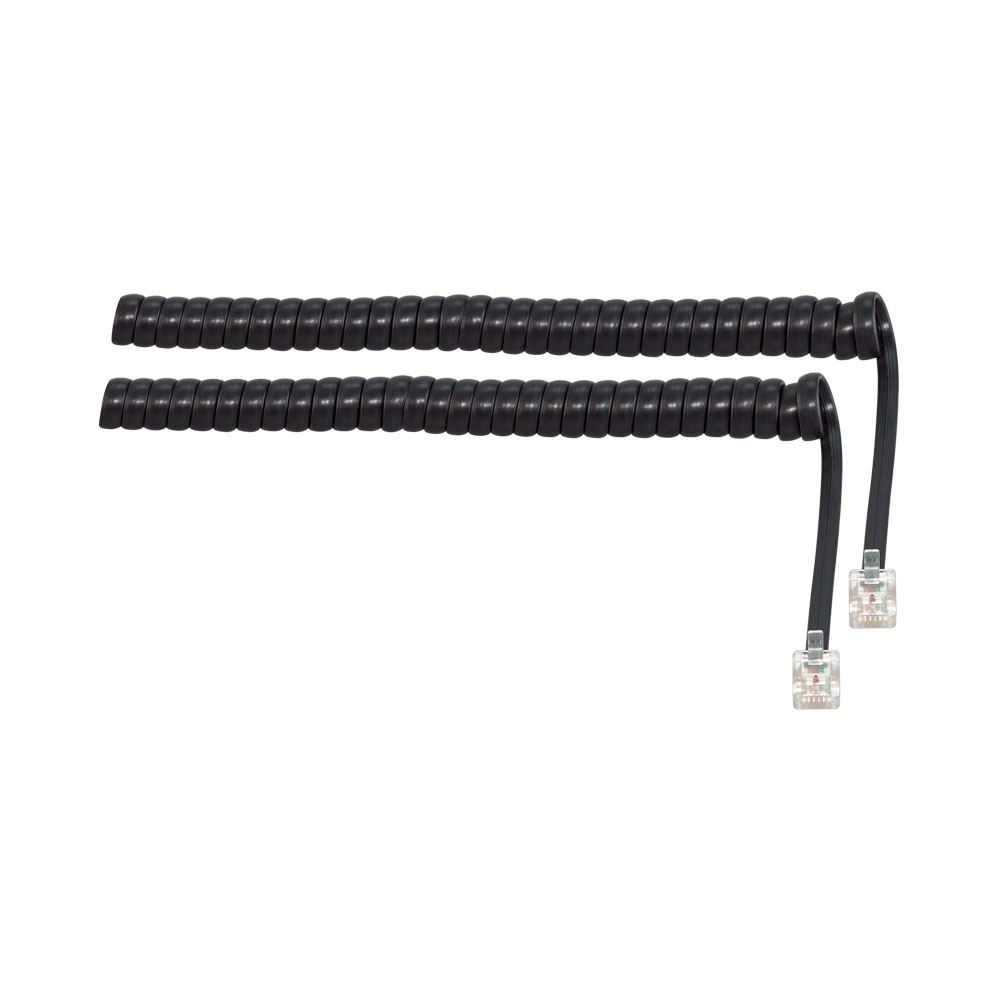 LINKQNET RJ11 COILED TELEPHONE CABLE - BLACK