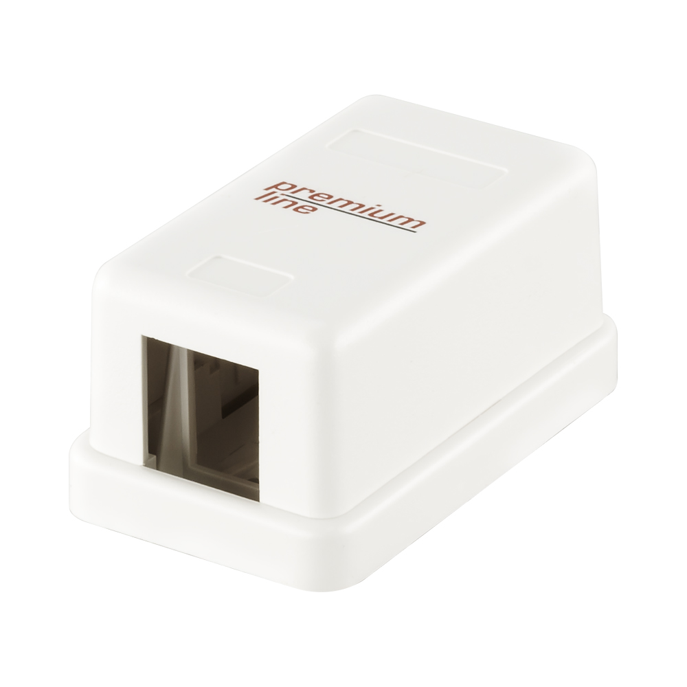 CAT6 PREMIUM LINE UNPOPULATED SURFACE MOUNT SHELL