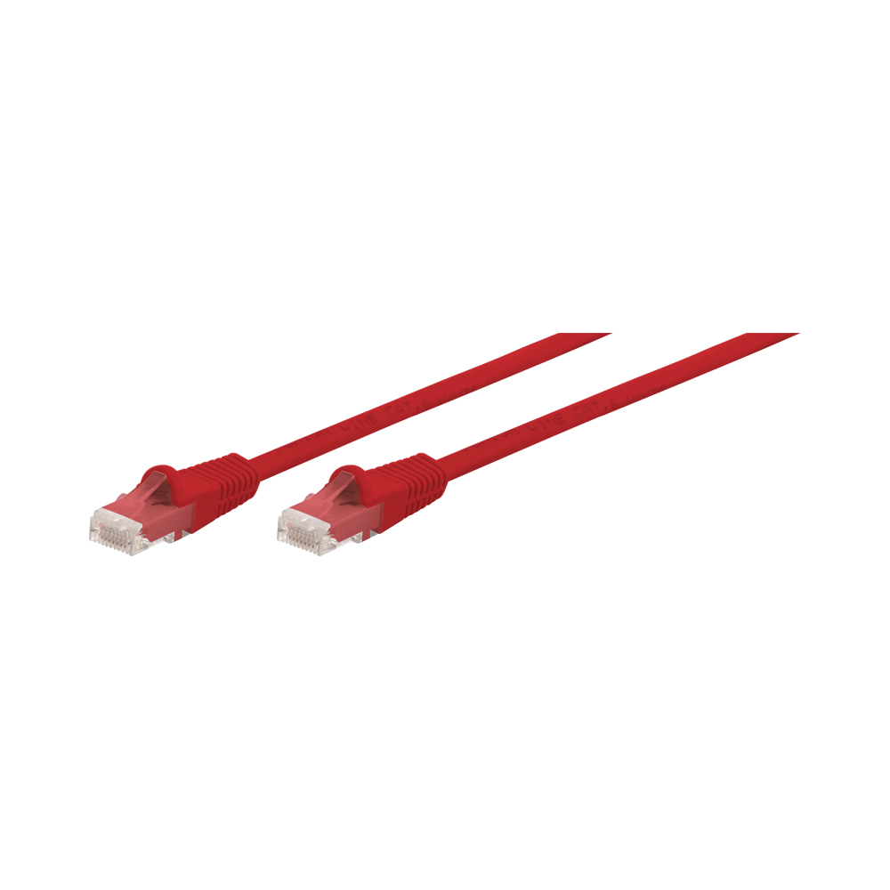25M CAT6 MOULDED FLYLEAD - RED