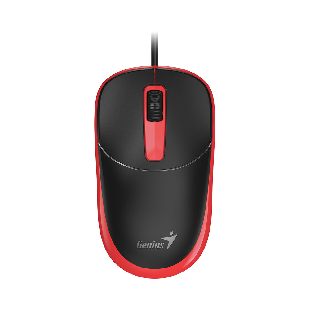 GENIUS DX-123 1.5M USB CLASSIC OPTICAL MOUSE - BLACK/RED