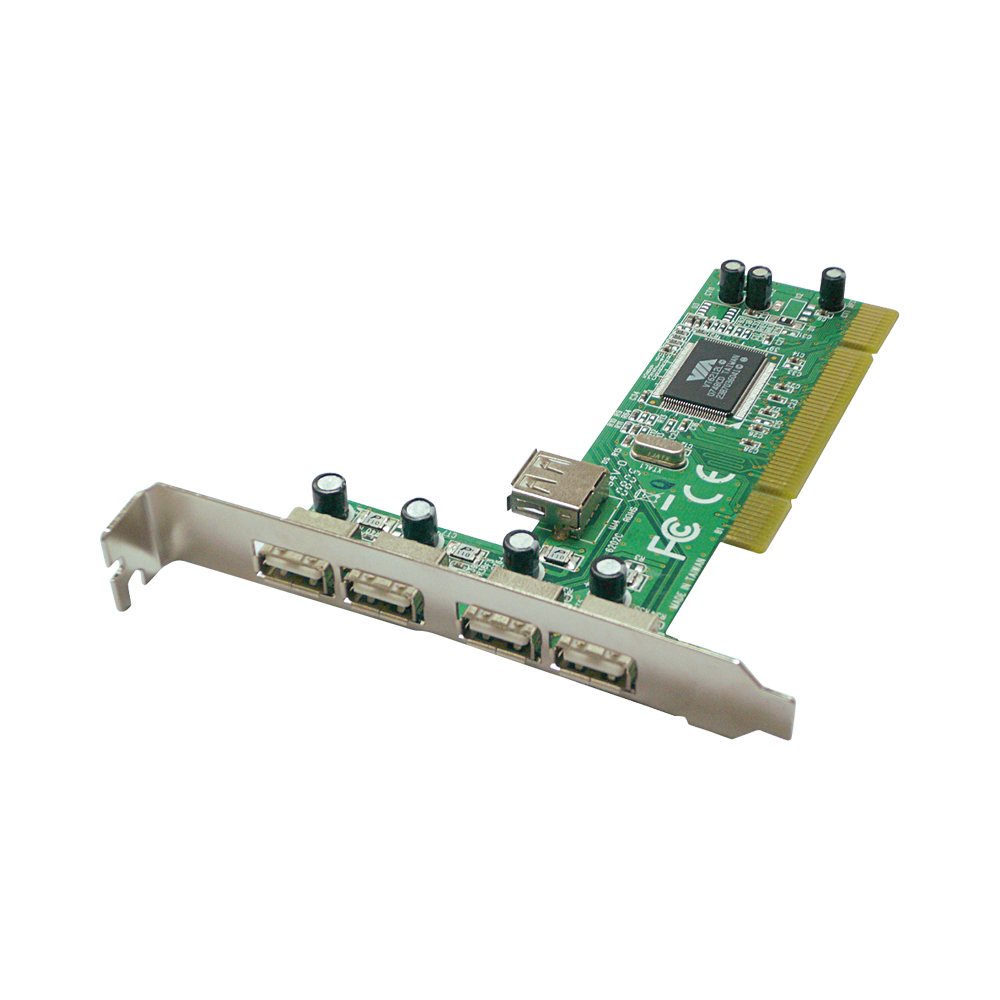 LINDY 4-PORT + 1-INT USB2.0 PCI CARD (51063)