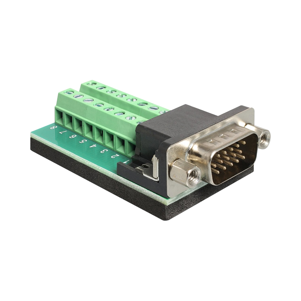 DELOCK ADAP VGA MALE -TERM BLOCK 15 PIN (65424)