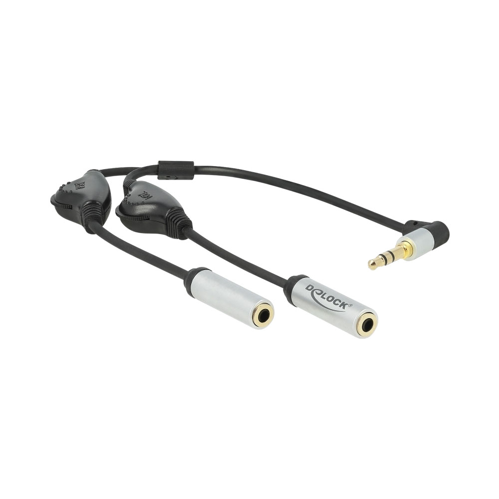 DELOCK AUDIO SPLIT ST M 3.5-2X ST F 3PIN (66434)*