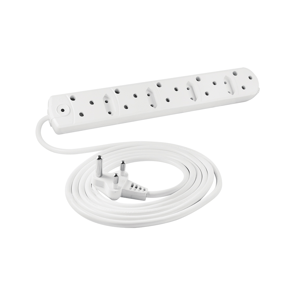 5 PORT MULTIPLUG WITH, X5 15A,X4 6A, 3M CORD