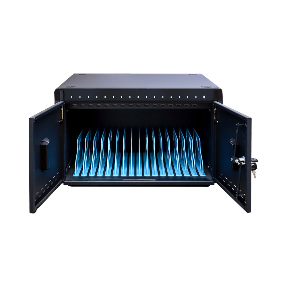 LINKQNET 16-BAY USB TYPE-C CHARGING CABINET WITH LOCKABLE DOORS