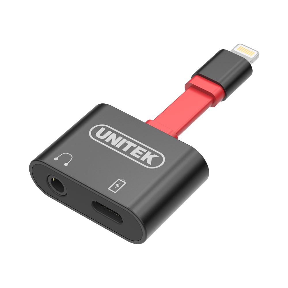 UNITEK LIGHTNING SPLITTER,HEADSET & CHARGE(M1103A)